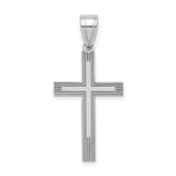 Latin Cross Charm Pendant in Real 14k White Gold