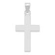 14k White Gold Cross Pendant, Slim Polished Minimalist Christian Jewelry for Women or Unisex