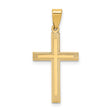 Latin Cross Charm Pendant in Real 14k Yellow Gold