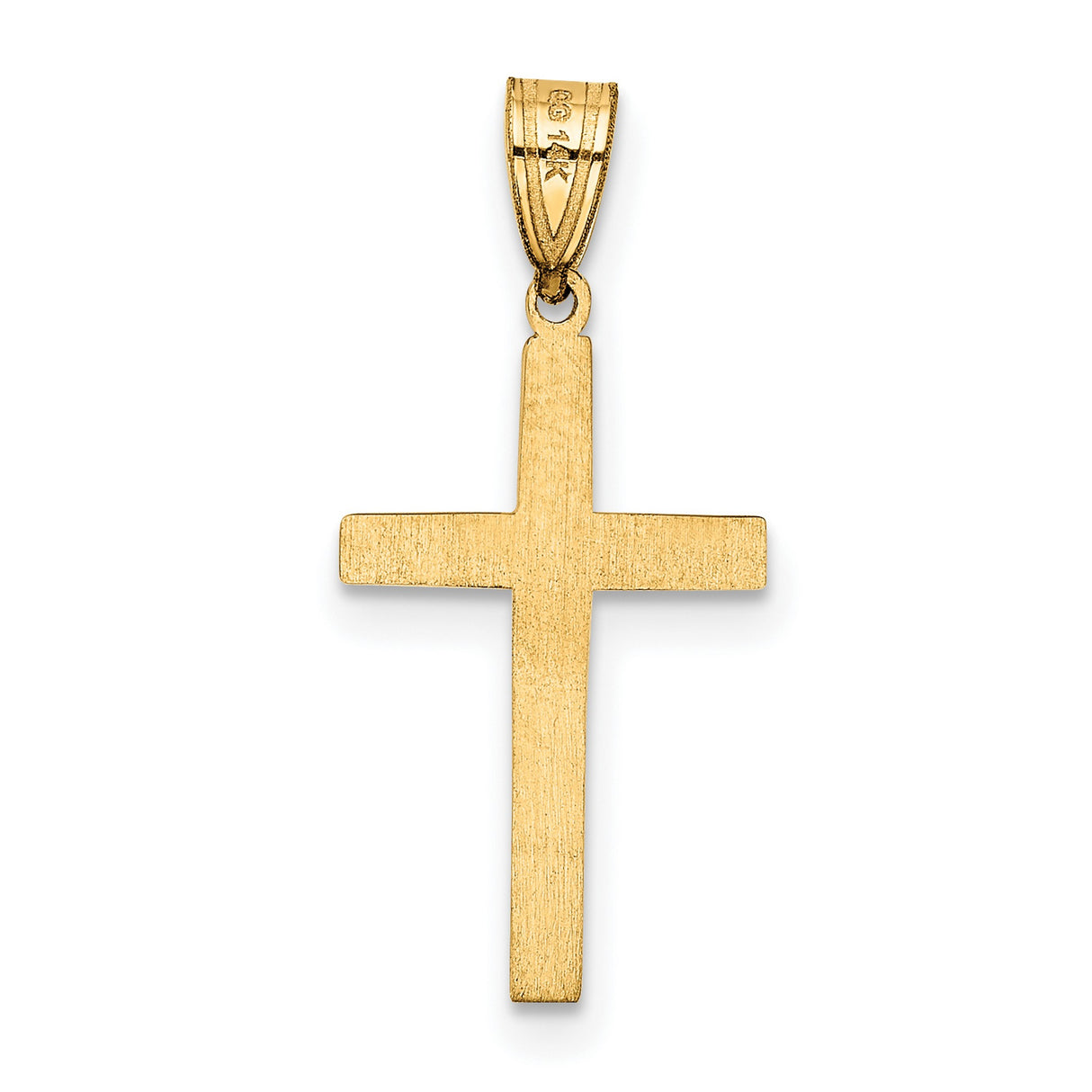 Latin Cross Charm Pendant in Real 14k Yellow Gold