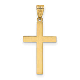 Latin Cross Charm Pendant in Real 14k Yellow Gold