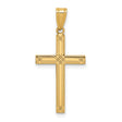 Latin Cross Charm Pendant in Real 14k Yellow Gold