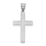 Latin Cross Charm Pendant in Real 14k White Gold