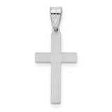 Latin Cross Charm Pendant in Real 14k White Gold