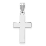 Latin Cross Charm Pendant in Real 14k White Gold