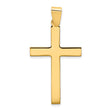 Engravable Latin Cross Charm Pendant in Real 14k Yellow Gold