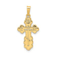 14k Yellow Gold Orthodox Cross Pendant with Three-Bar Design and IC XC Inscriptions