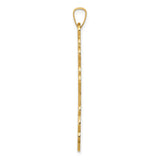 14k Yellow Gold Orthodox Cross Pendant with IC XC Christogram and Budded Ends