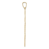 14k Yellow Gold Orthodox Cross Pendant with Triple-Bar Eastern Christian Design