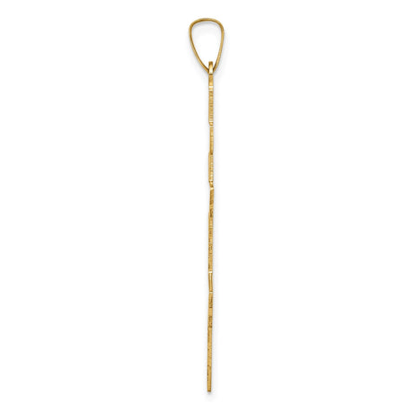14k Yellow Gold Orthodox Cross Pendant with Triple-Bar Eastern Christian Design
