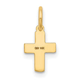 Latin Cross Charm Pendant in Real 14k Yellow Gold