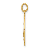 14k Yellow Gold Saint Elizabeth Seton Pendant, Catholic Medal with Saint Figure
