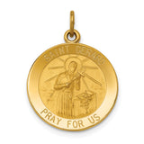 Saint Gerard Medal Charm Pendant in Real 14k Yellow Gold