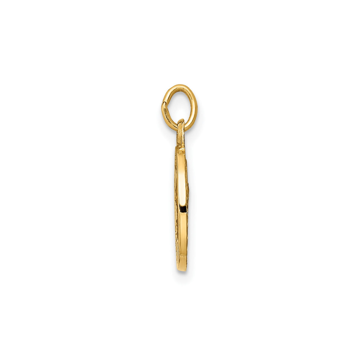 14k Yellow Gold Virgin Mary of Czestochowa Pendant, Polish Catholic Religious Medal Charm