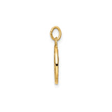 14k Yellow Gold Virgin Mary of Czestochowa Pendant, Polish Catholic Religious Medal Charm