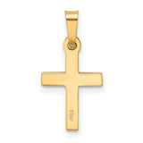 Latin Cross Charm Pendant in Real 14k Yellow Gold