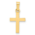 Latin Cross Charm Pendant in Real 14k Yellow Gold