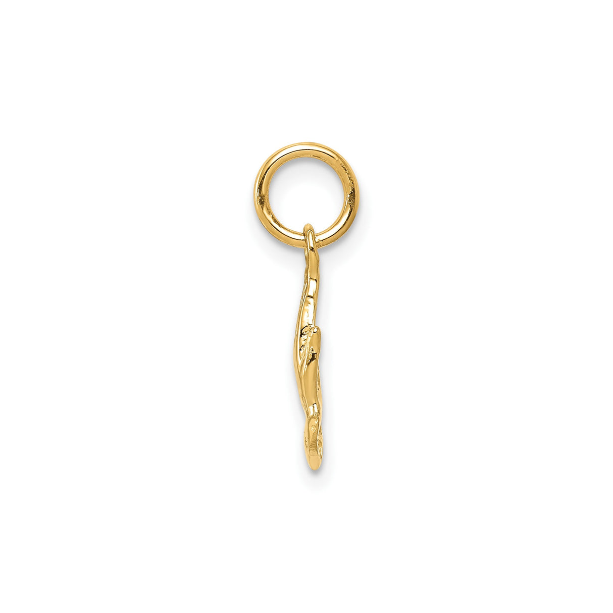 14k Yellow Gold Praying Hands Pendant, Christian Symbol of Faith and Devotion for Women or Unisex Wear