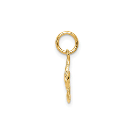 14k Yellow Gold Praying Hands Pendant, Christian Symbol of Faith and Devotion for Women or Unisex Wear
