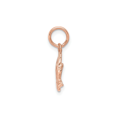 14k Rose Gold Praying Hands Charm Pendant, Christian Symbol of Faith, Unisex Spiritual Jewelry