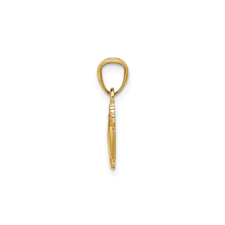 14k Yellow Gold Baby Feet Pendant, Double Footprint Charm, Symbol of Love and Motherhood