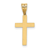 Latin Cross Charm Pendant in Real 14k Yellow Gold