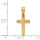 Latin Cross Charm Pendant in Real 14k Yellow Gold