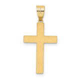 Latin Cross Charm Pendant in Real 14k Yellow Gold