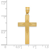 Latin Cross Charm Pendant in Real 14k Yellow Gold