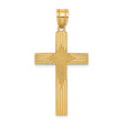 Latin Cross Charm Pendant in Real 14k Yellow Gold