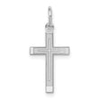 Latin Cross Charm Pendant in Real 14k White Gold