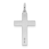 Latin Cross Charm Pendant in Real 14k White Gold