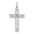 Latin Cross Charm Pendant in Real 14k White Gold