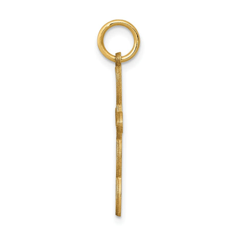 14k Yellow Gold Infinity Cross Pendant with Heart, Openwork Christian Symbol for Women