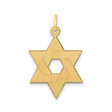 14k Yellow Gold Star of David Pendant with Interlocking Hexagram Design, Unisex Jewish Symbol