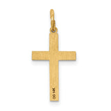 Latin Cross Charm Pendant in Real 14k Yellow Gold