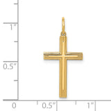 Latin Cross Charm Pendant in Real 14k Yellow Gold