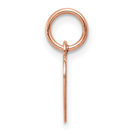 14k Rose Gold Heart Pendant, Polished Minimalist Charm for Women