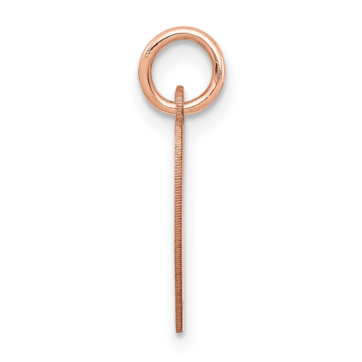 14k Rose Gold Heart Pendant, Polished Engravable Charm, Minimalist Love Symbol Jewelry for Women
