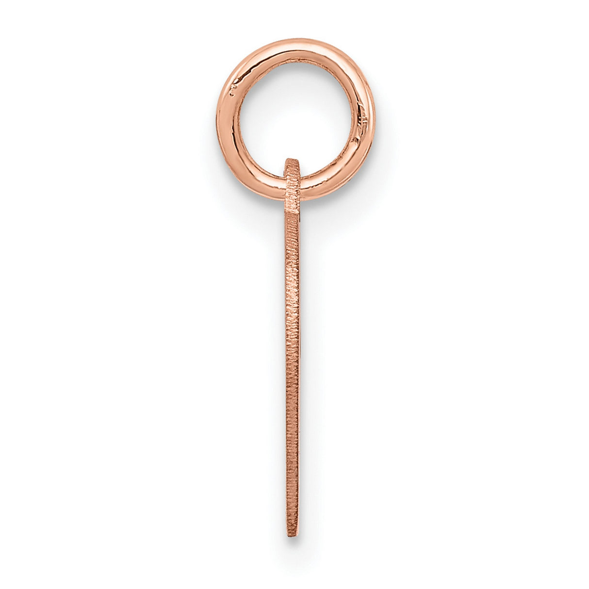 QG- Heart Disc Charm Pendant in Real 14k Rose Gold