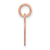 QG- Heart Disc Charm Pendant in Real 14k Rose Gold