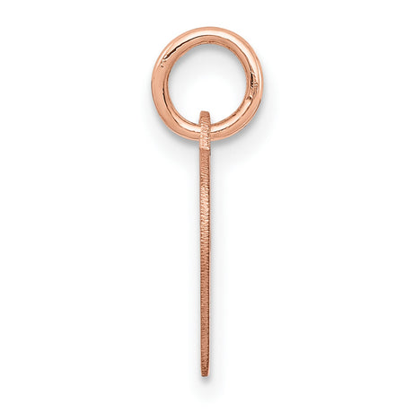 14k Rose Gold Heart Shaped Pendant with Smooth Surface, Polished Finish, Minimalist Romantic Jewelry