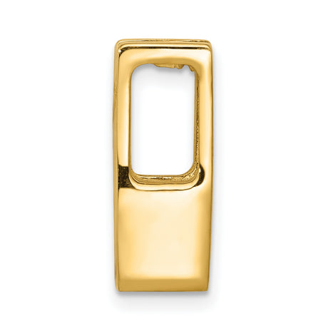 14k Yellow Gold H Pendant with Diamond Accent, Modern Letter Charm