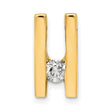 AA 4.1mm Diamond Slide Charm Pendant in Real 14k Yellow Gold