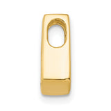 AAA 4mm Diamond Slide Charm Pendant in Real 14k Yellow Gold