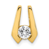 AA 4.5mm Diamond Slide Charm Pendant in Real 14k Yellow Gold