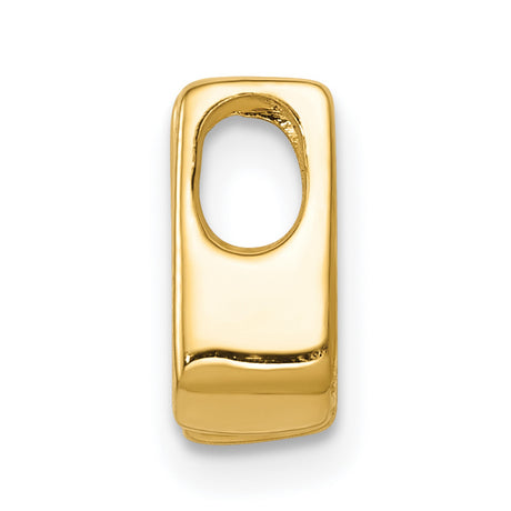 AA 3.75mm Diamond Slide Charm Pendant in Real 14k Yellow Gold