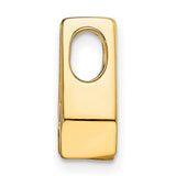 14k Yellow Gold Diamond Pendant, U-Shaped Modern Minimalist Design for Women