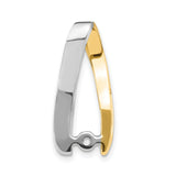A Diamond Semi-mount Peg Slide Charm Pendant in Real 14k Multi-Tone Gold
