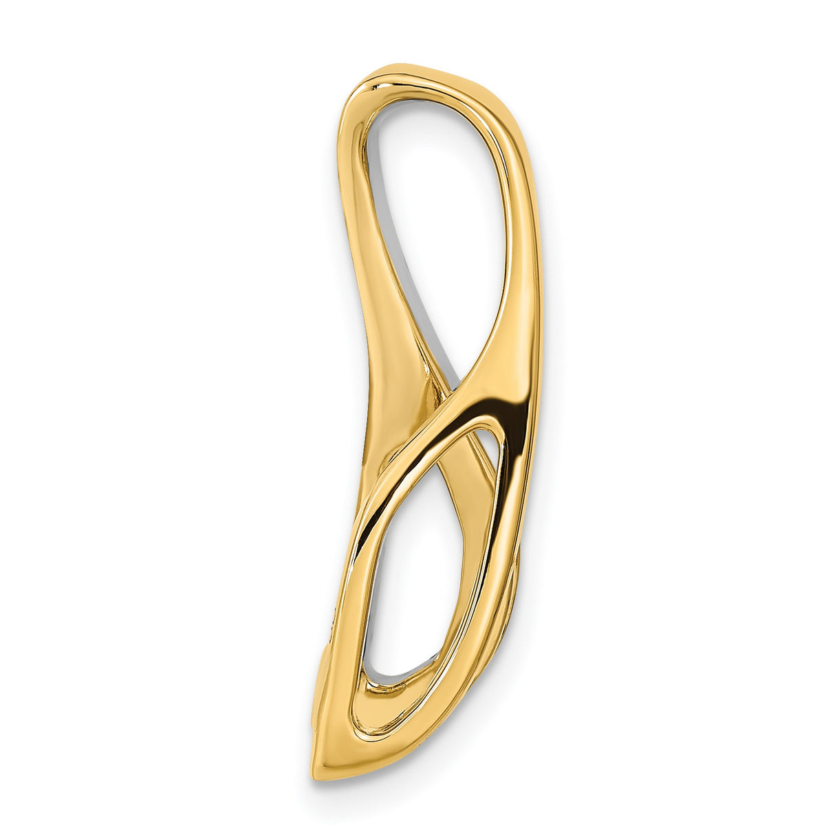 A Diamond Semi-mount Peg Slide Charm Pendant in Real 14k Multi-Tone Gold